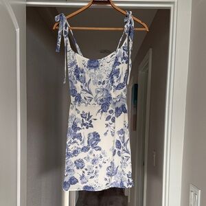 Reformation Blue and White Floral Mini Dress
